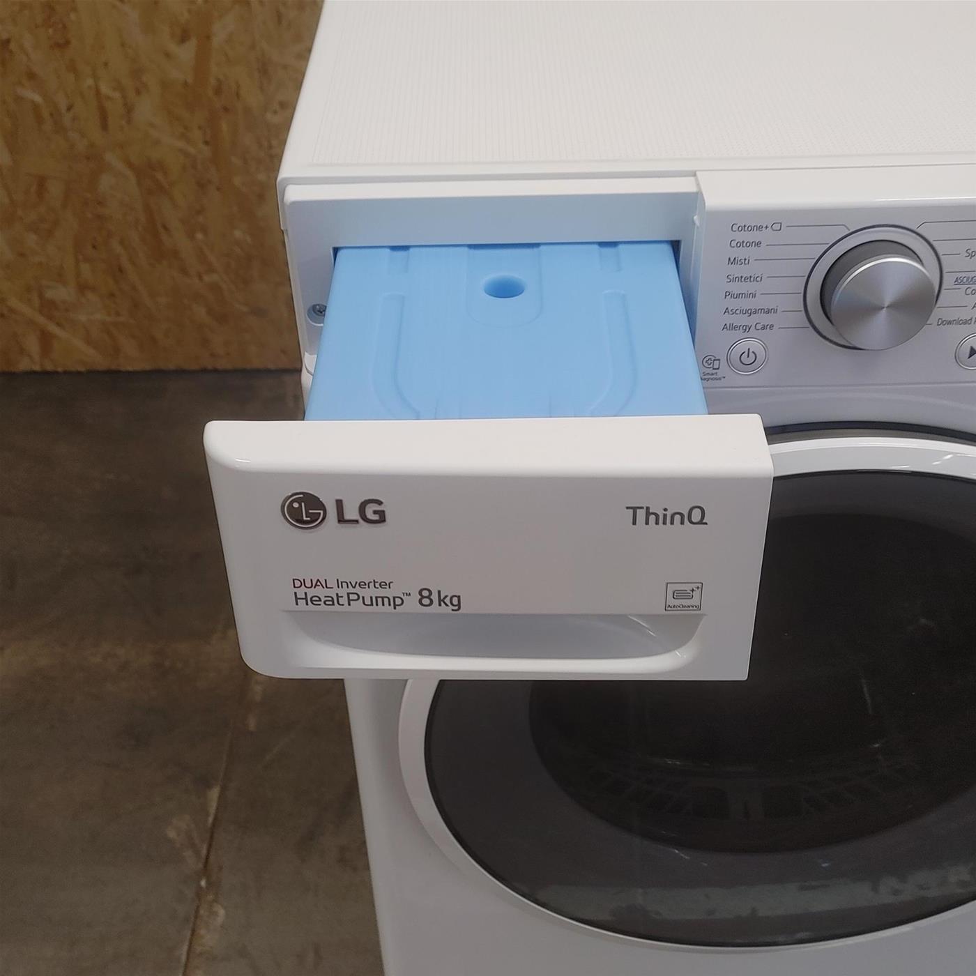Asciugatrice LG RH80V9AVHN Libera installazione Carica frontale 8 kg A+++ Bianco
