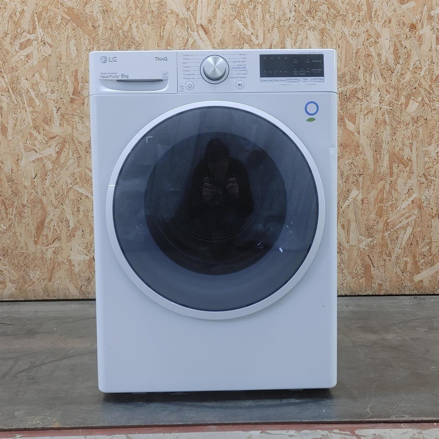 Asciugatrice LG RH80V9AVHN Libera installazione Carica frontale 8 kg A+++ Bianco