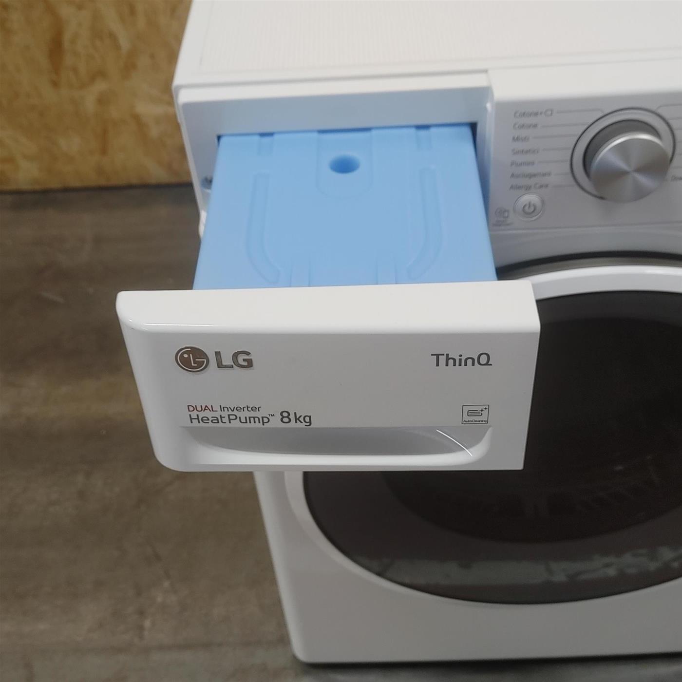 Asciugatrice LG RH80V9AVHN Libera installazione Carica frontale 8 kg A+++ Bianco