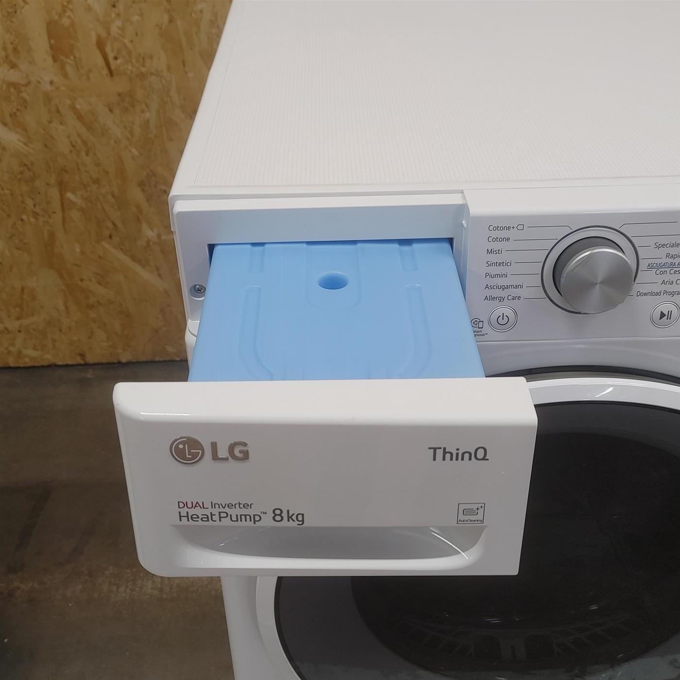 Asciugatrice LG RH80V9AVHN Libera installazione Carica frontale 8 kg A+++ Bianco