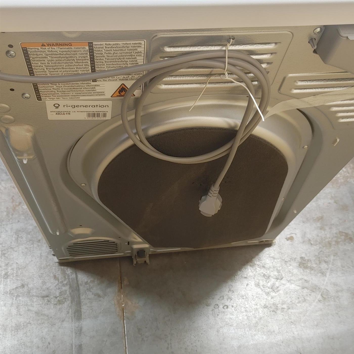 Asciugatrice LG RH80V9AVHN Libera installazione Carica frontale 8 kg A+++ Bianco