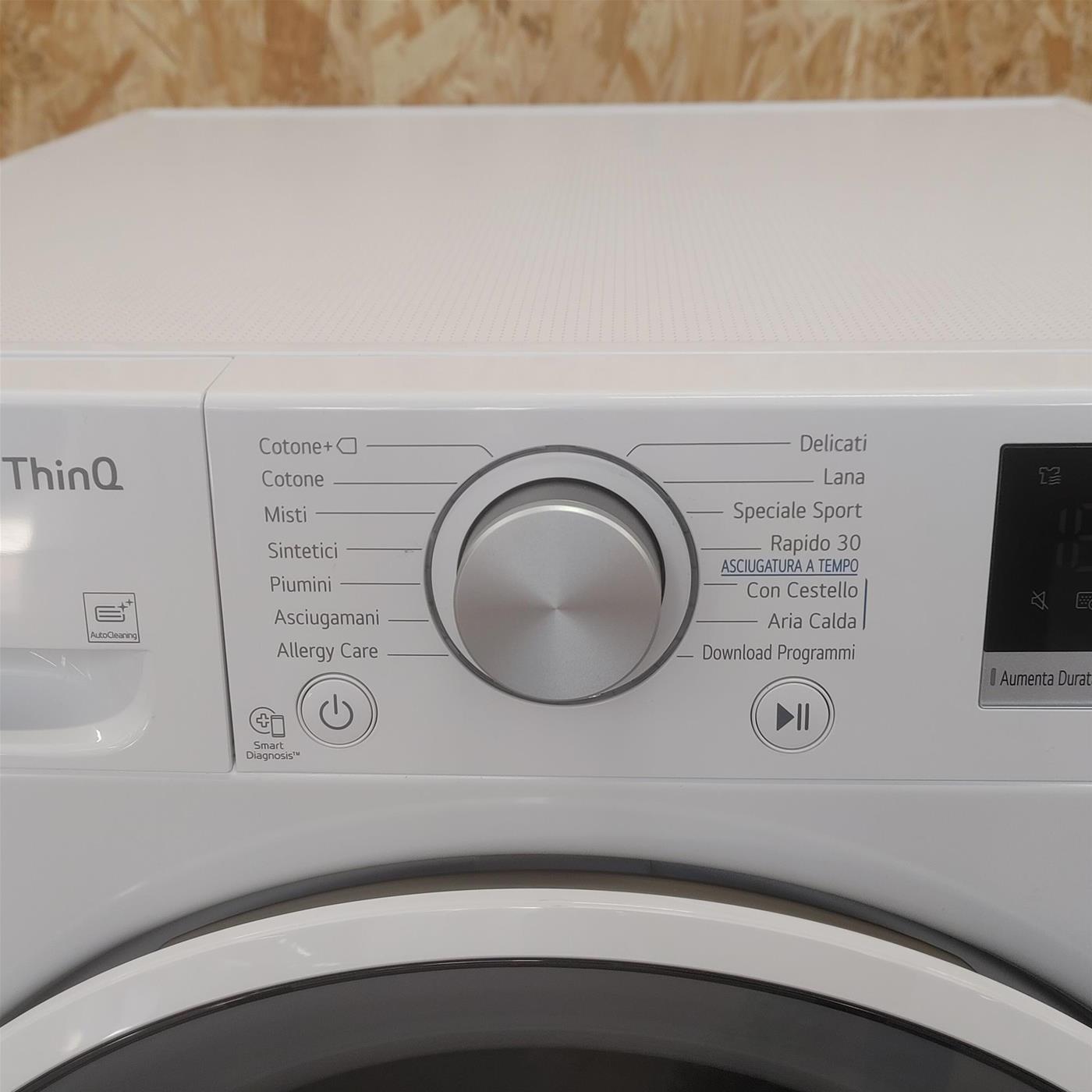 Asciugatrice LG RH80V9AVHN Libera installazione Carica frontale 8 kg A+++ Bianco