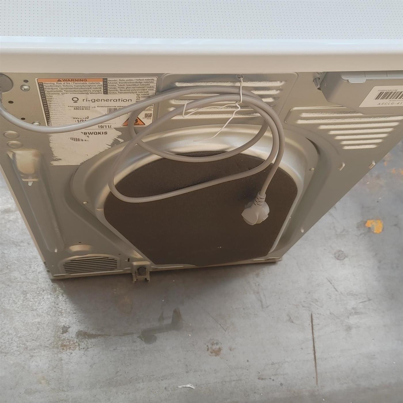 Asciugatrice LG RH80V9AVHN Libera installazione Carica frontale 8 kg A+++ Bianco