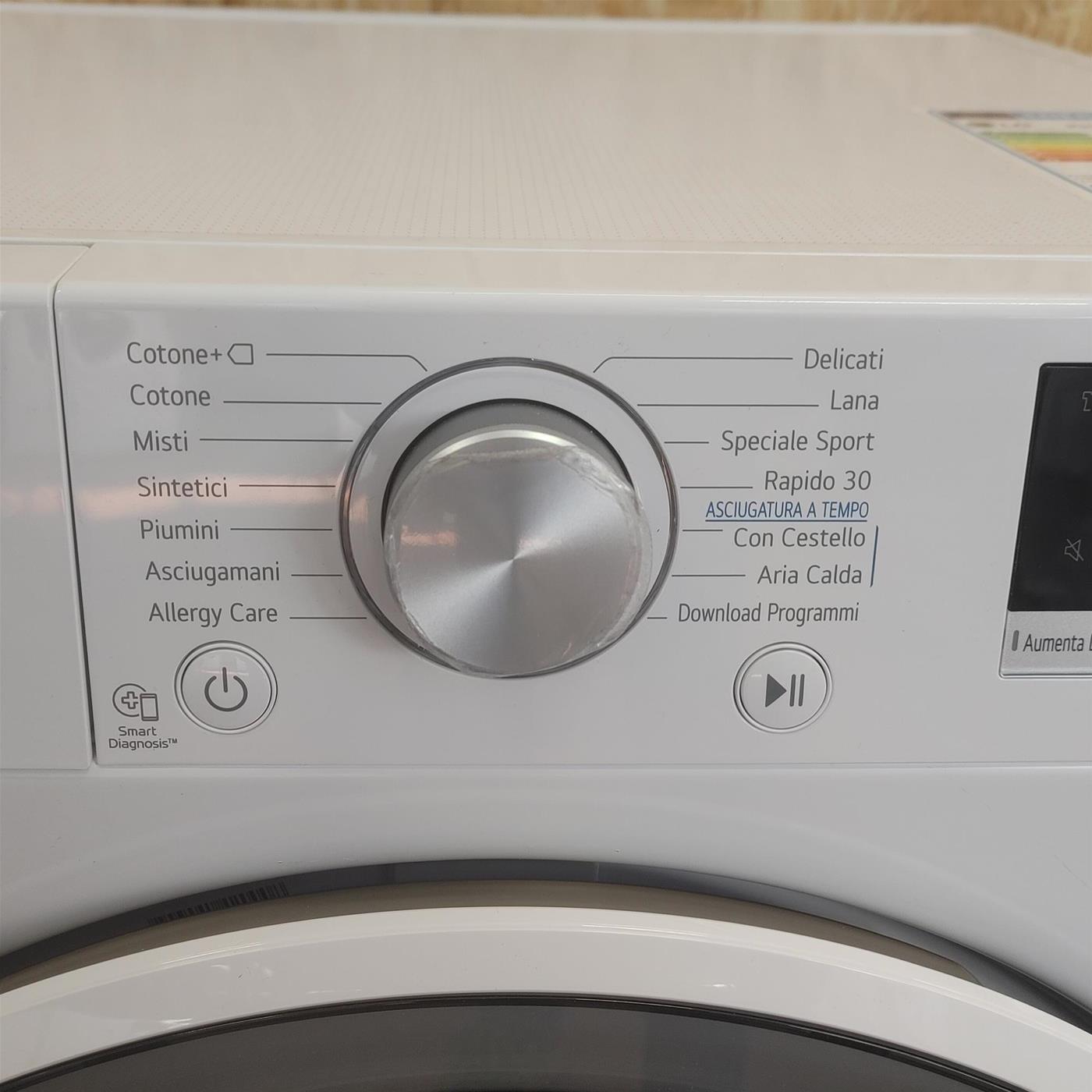 Asciugatrice LG RH80V9AVHN Libera installazione Carica frontale 8 kg A+++ Bianco