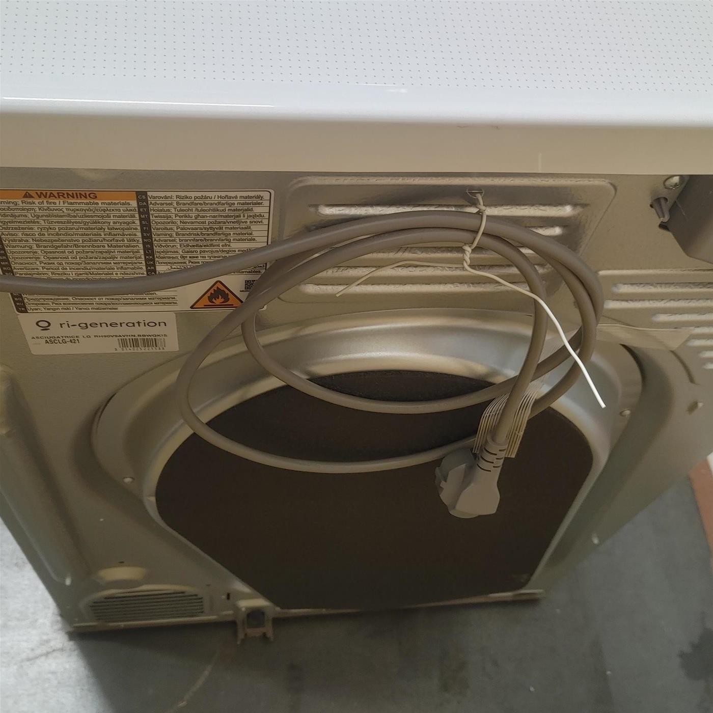 Asciugatrice LG RH90V9AVHN Libera installazione Carica frontale 9 kg A+++ Bianco