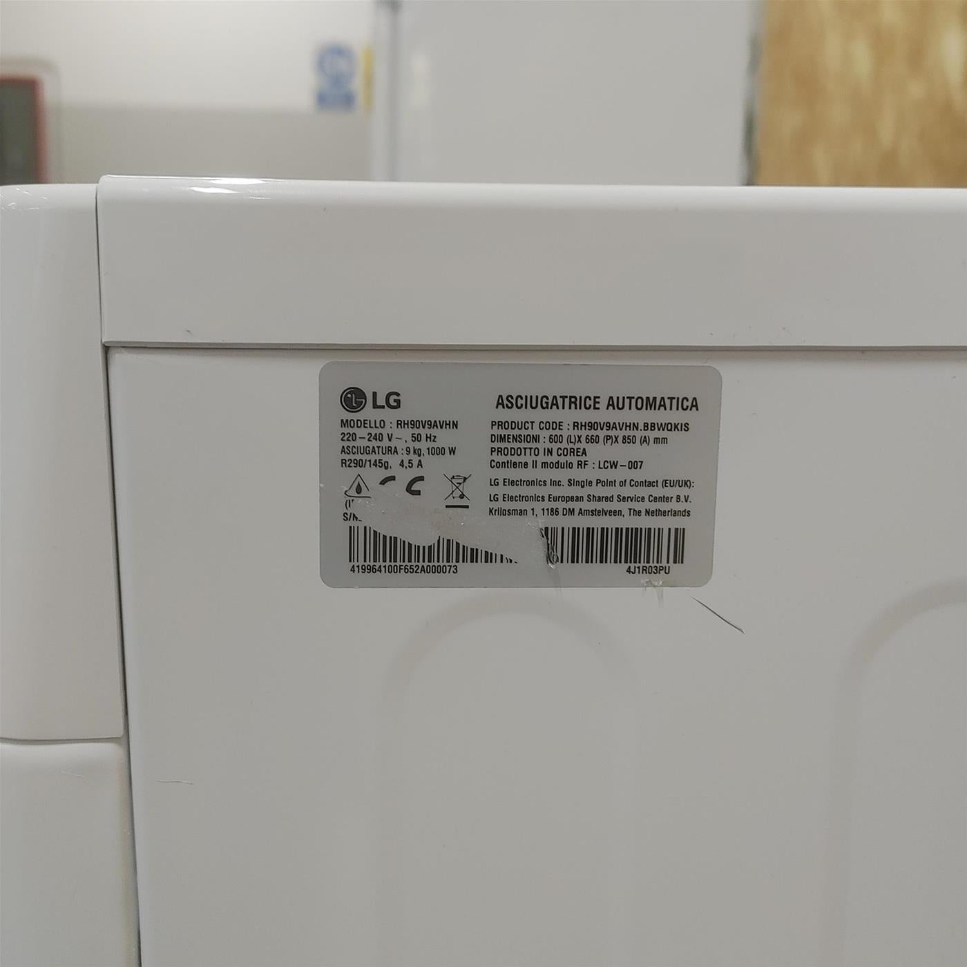 Asciugatrice LG RH90V9AVHN 9 Kg