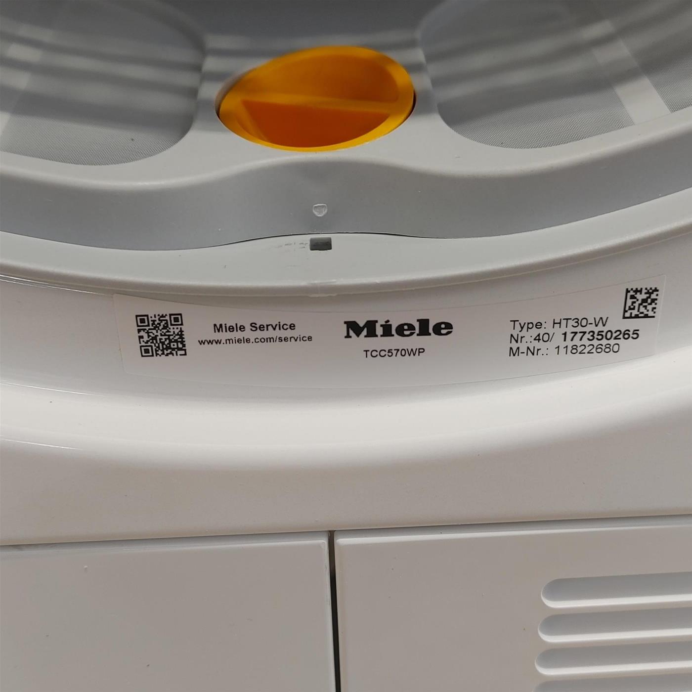 Miele TCC570WP EcoSpeed&8kg asciugatrice Libera installazione Caricamento frontale A+++ Bianco