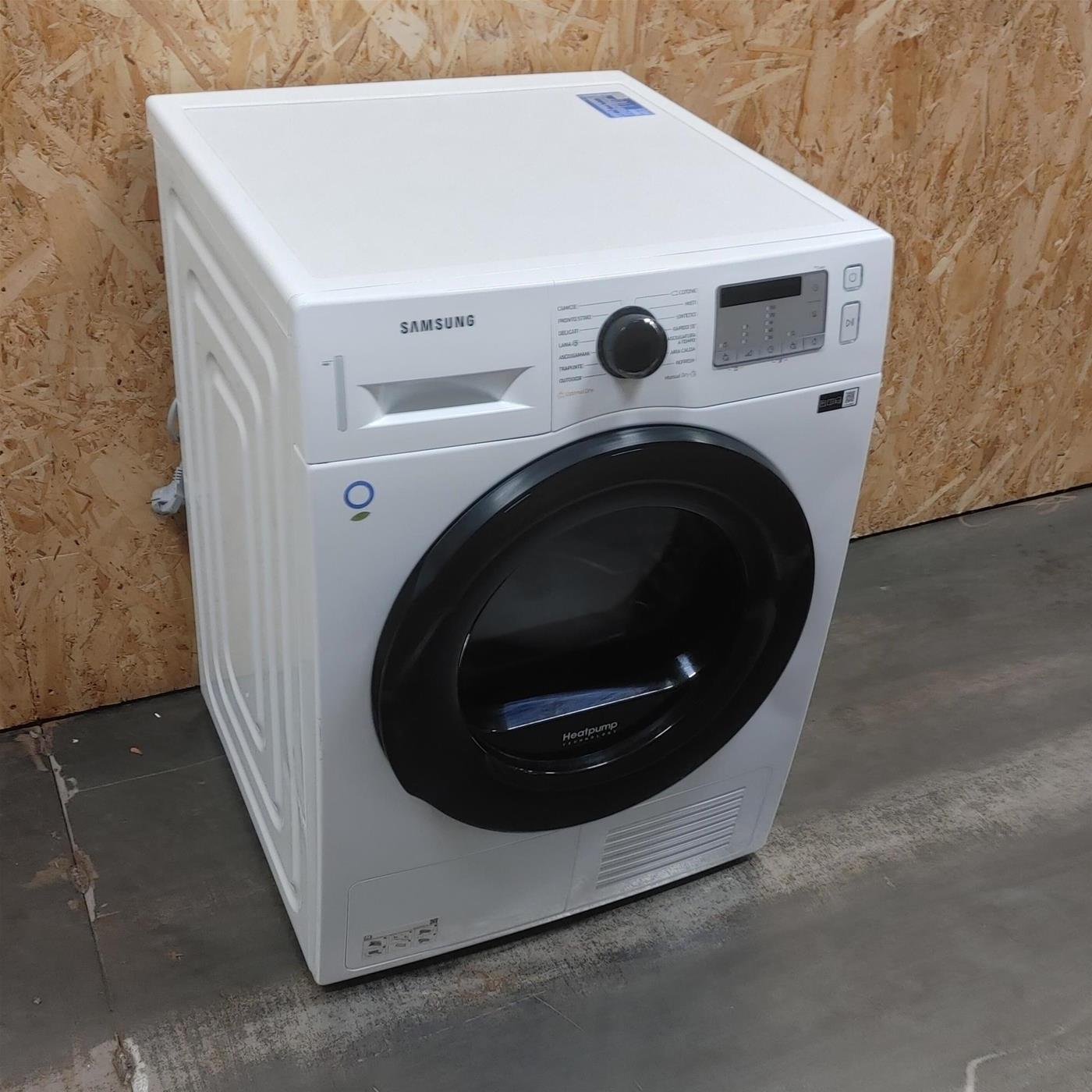 Samsung DV90TA040AH/ET asciugatrice a caricamento frontale Crystal Eco Dry 9 kg Classe A++, Porta nera + Panel silver