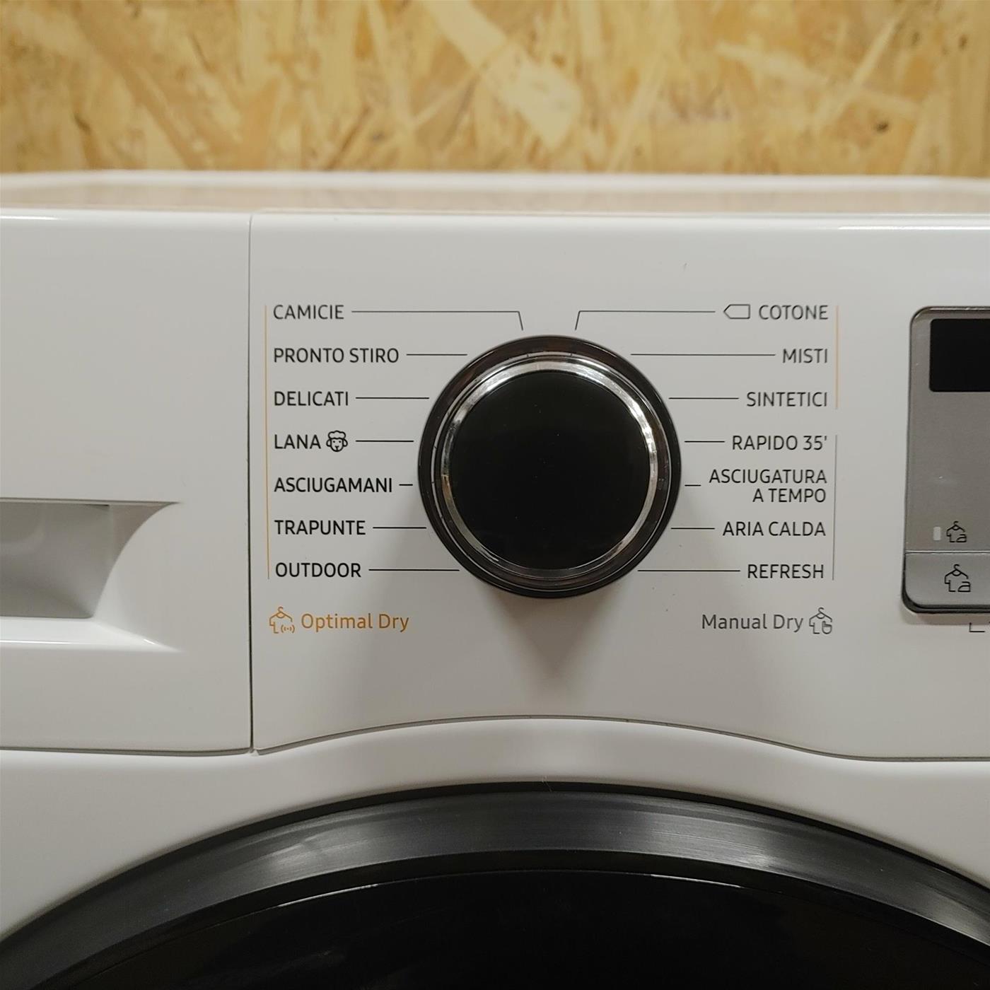 Samsung DV90TA040AH/ET asciugatrice a caricamento frontale Crystal Eco Dry 9 kg Classe A++, Porta nera + Panel silver
