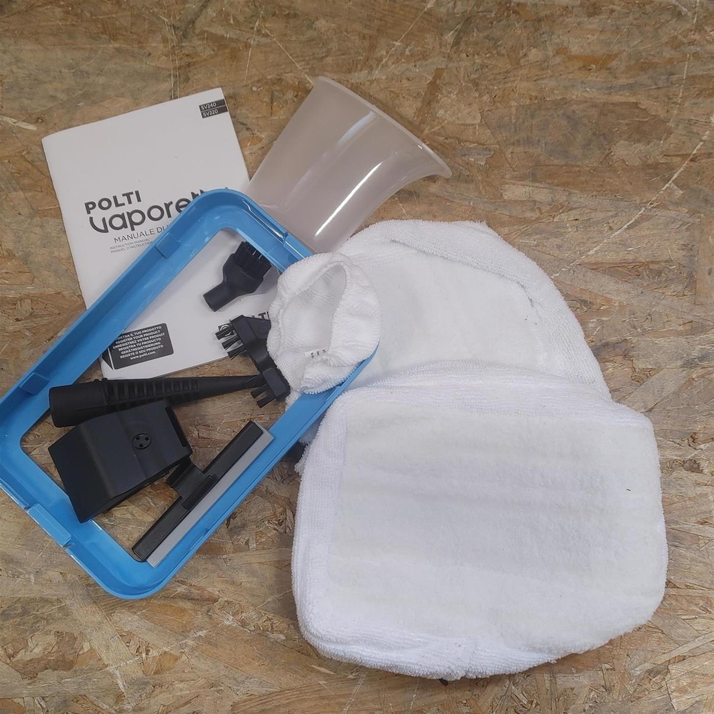 Polti Vaporetto SV220 Scopa a vapore 0,32 L 1300 W Blu, Bianco