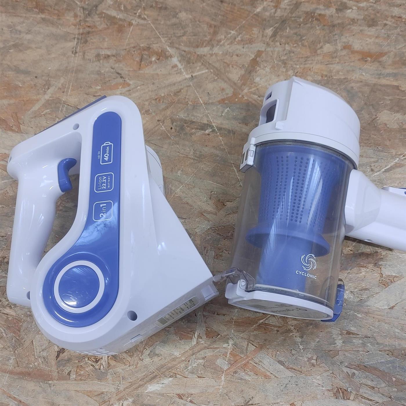 Polti Forzaspira Slim SR90B Aspirapolvere a batteria Tessuto asciutto Senza sacco 0,5 L Bianco