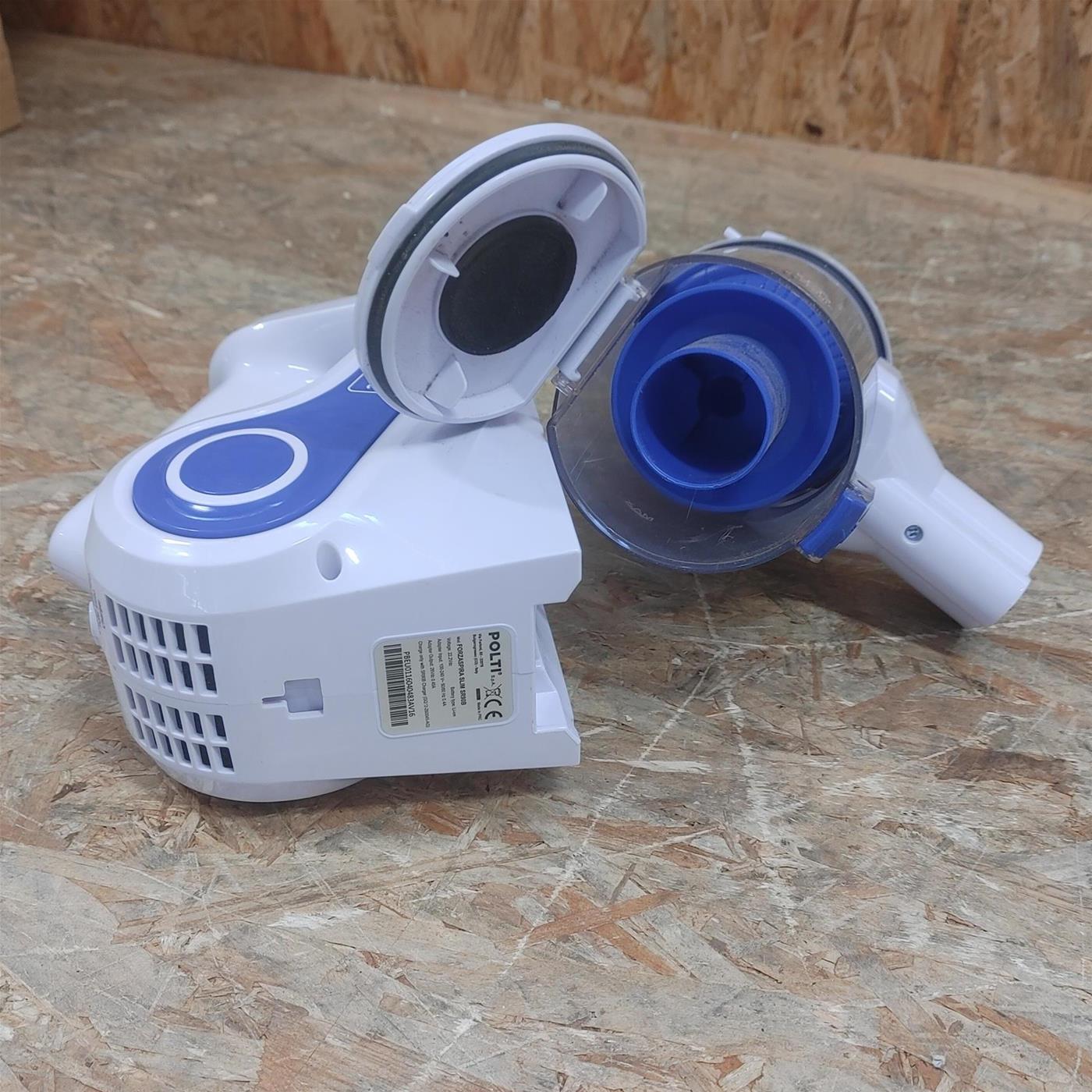 Polti Forzaspira Slim SR90B Aspirapolvere a batteria Tessuto asciutto Senza sacco 0,5 L Bianco