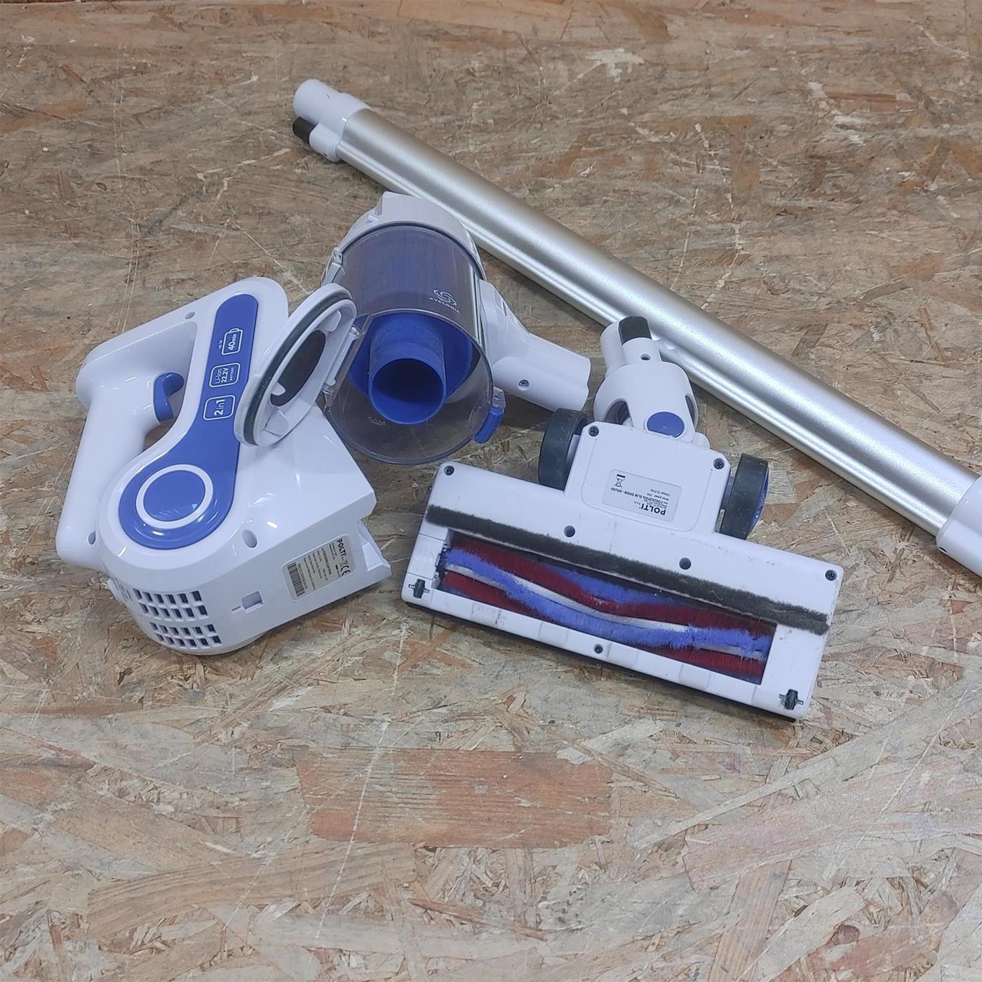 Polti Forzaspira Slim SR90B Aspirapolvere a batteria Tessuto asciutto Senza sacco 0,5 L Bianco