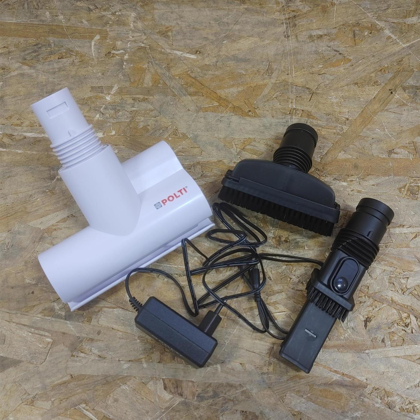 Polti Forzaspira Slim SR90B_Plus Aspirapolvere a batteria Tessuto asciutto Senza sacco 0,5 L Bianco