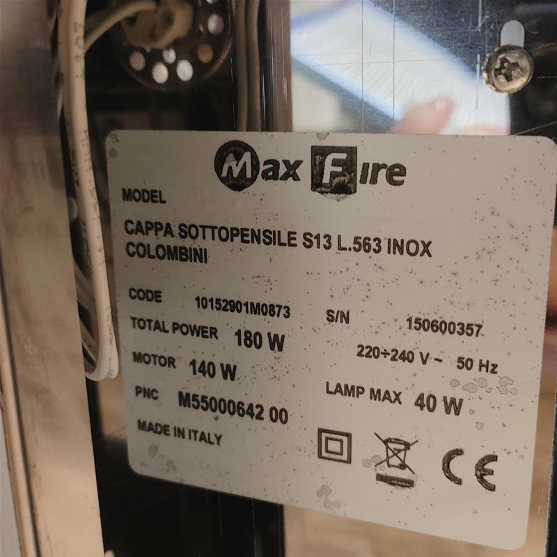 Cappa sottopensile Max Fire S13