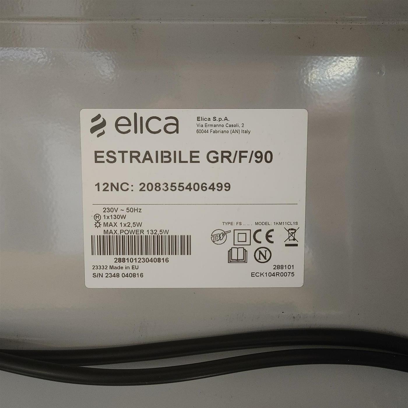 Cappa sottopensile Elica GR/F/90 90cm