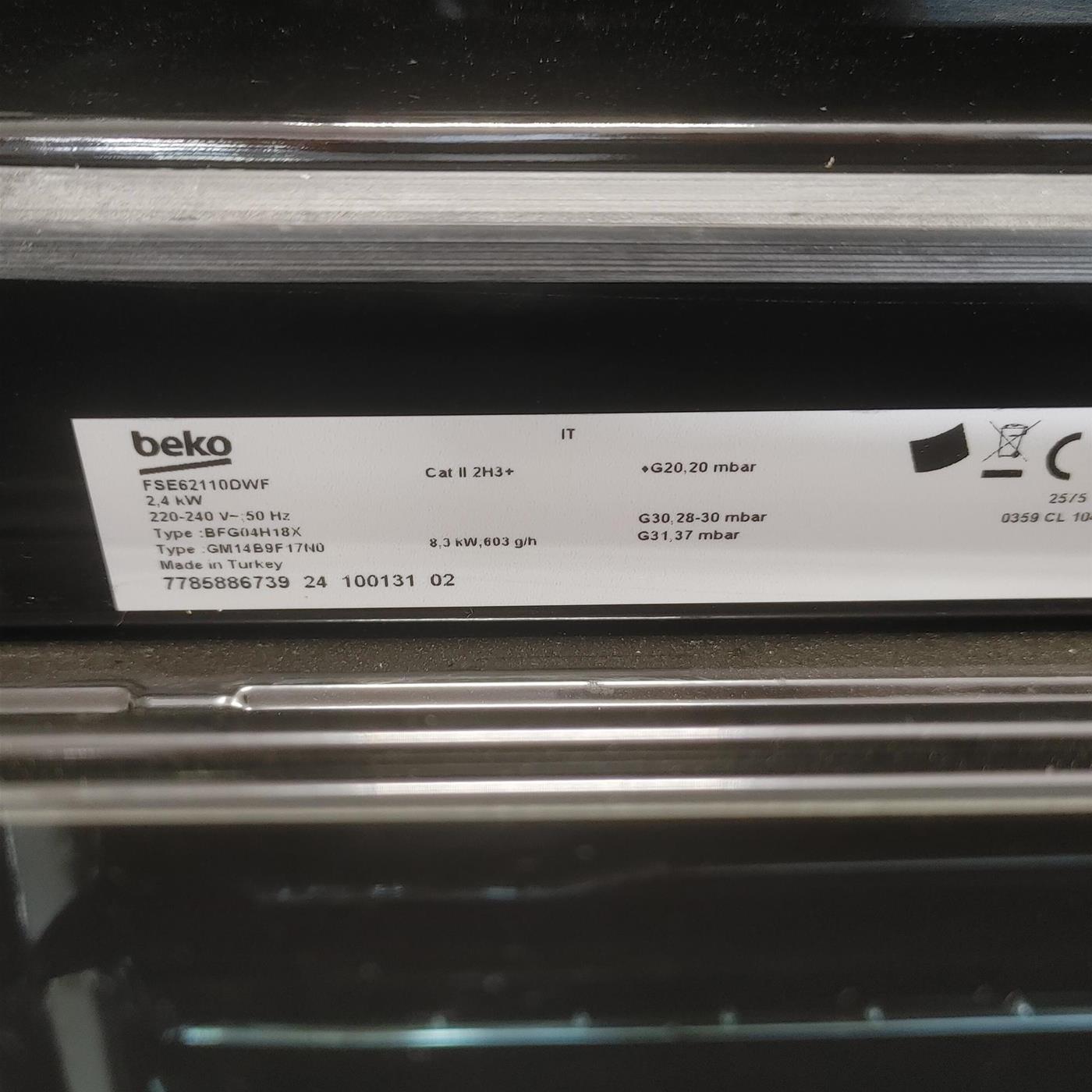 Cucina Beko FSE62110DWF a Gas 4 fuochi