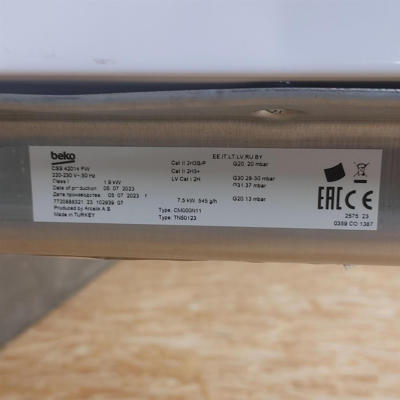 Cucina Beko CSS42014FW Elettrico Gas