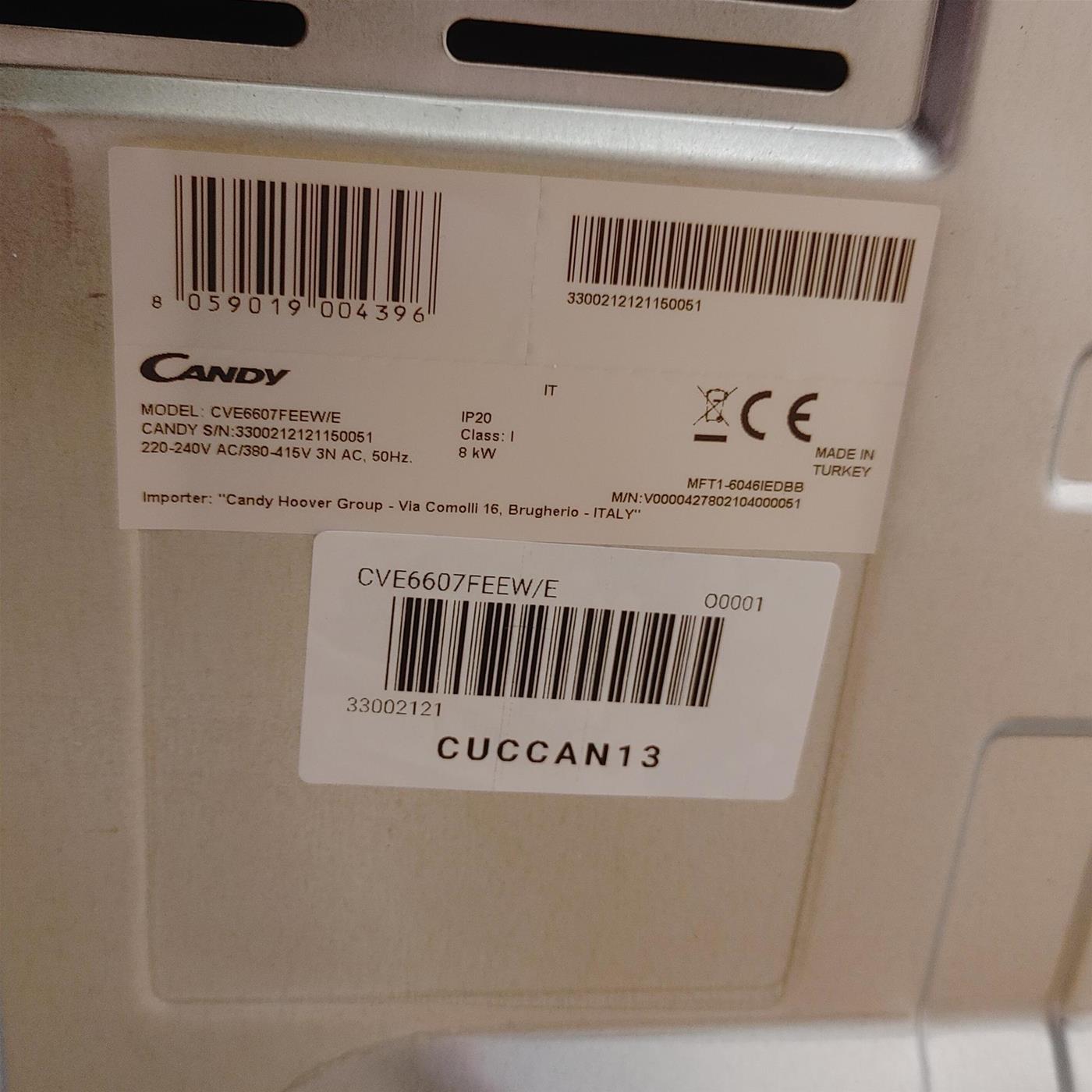 Cucina elettrica Candy CVE6607FEEW/E Ceramica