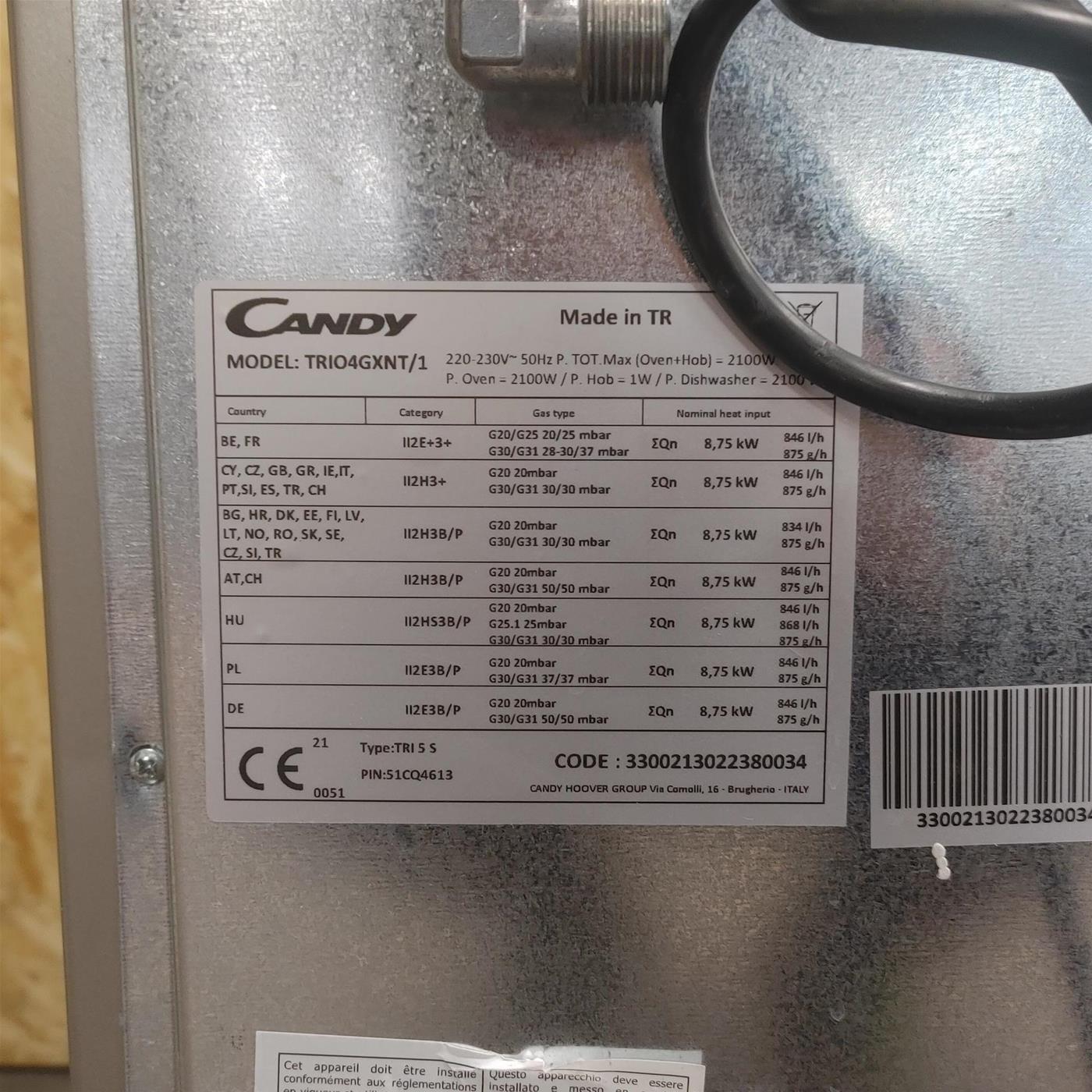 Candy TRIO4GXNT/1 elettrodomestico da cucina combinato Argento