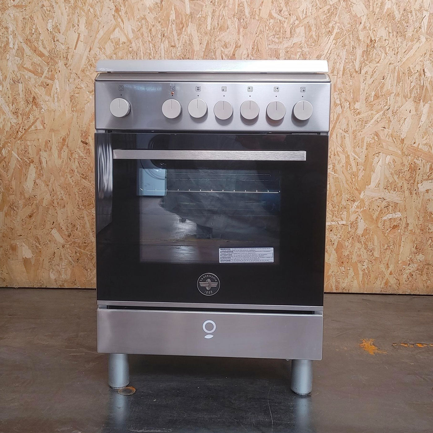 Bertazzoni La Germania Futura FTR664EXV cucina Cucina a libera installazione Elettrico Gas Nero, Acciaio inossidabile