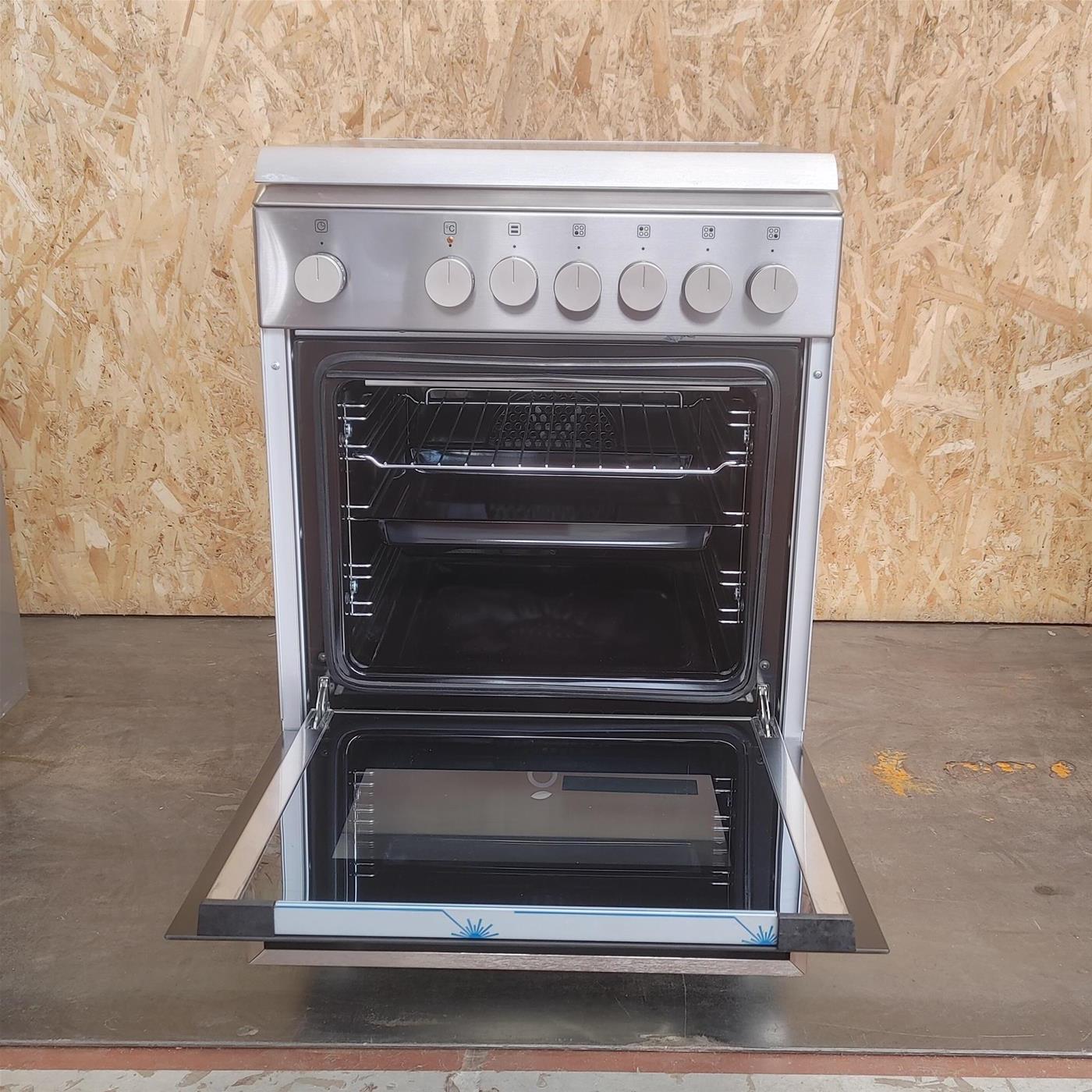 Bertazzoni La Germania Futura FTR664EXV cucina Cucina a libera installazione Elettrico Gas Nero, Acciaio inossidabile