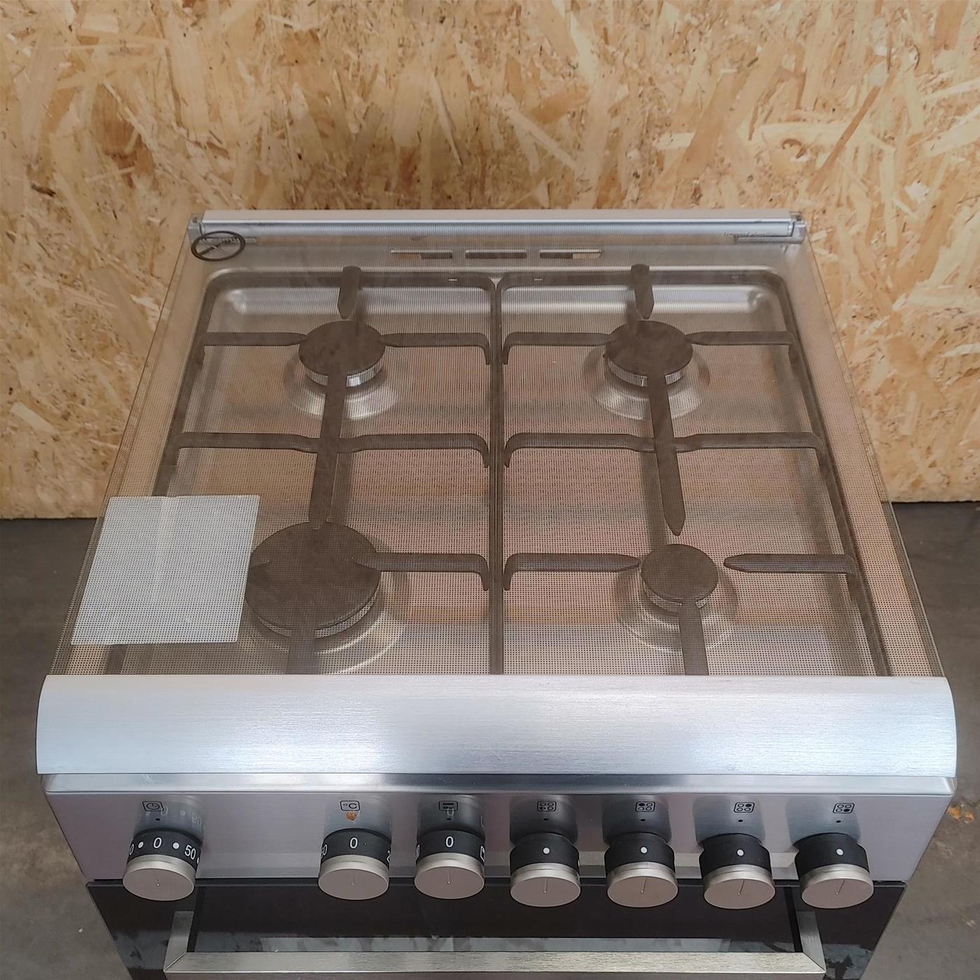 Bertazzoni La Germania Futura FTR664EXV cucina Cucina a libera installazione Elettrico Gas Nero, Acciaio inossidabile