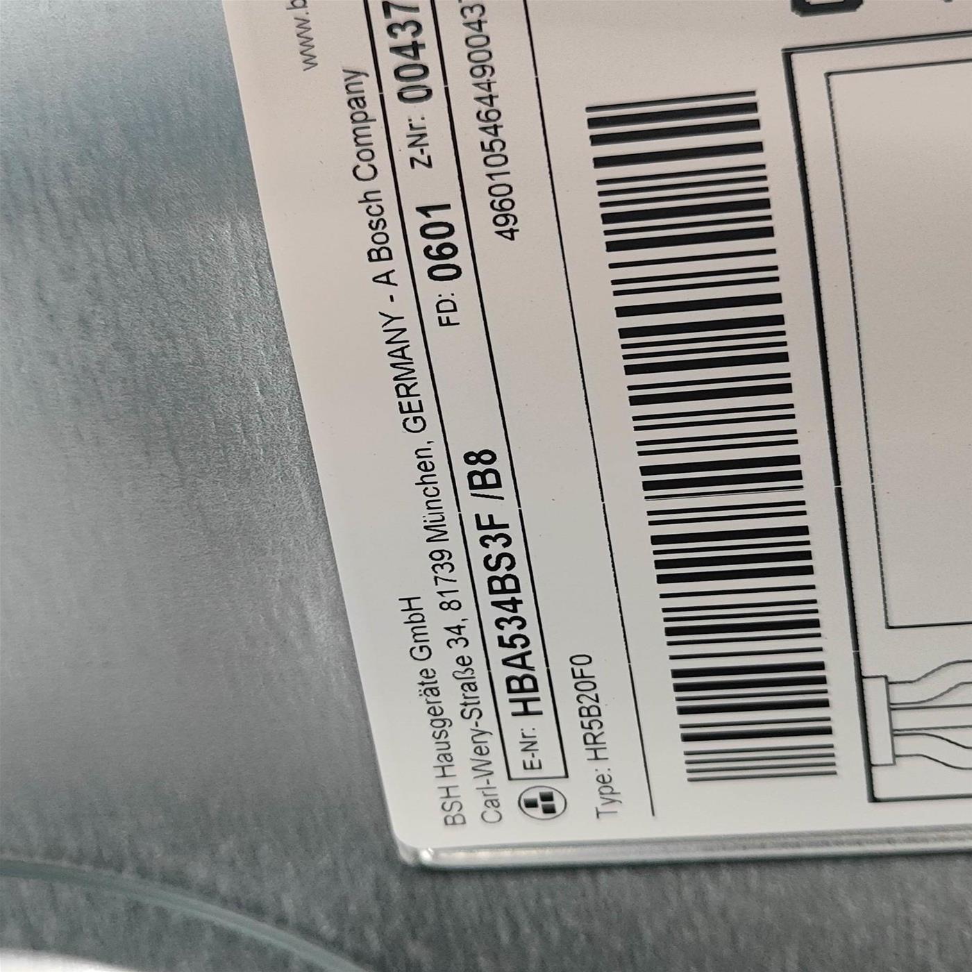 Forno elettrico Bosch Serie 4 HBA534BS3F