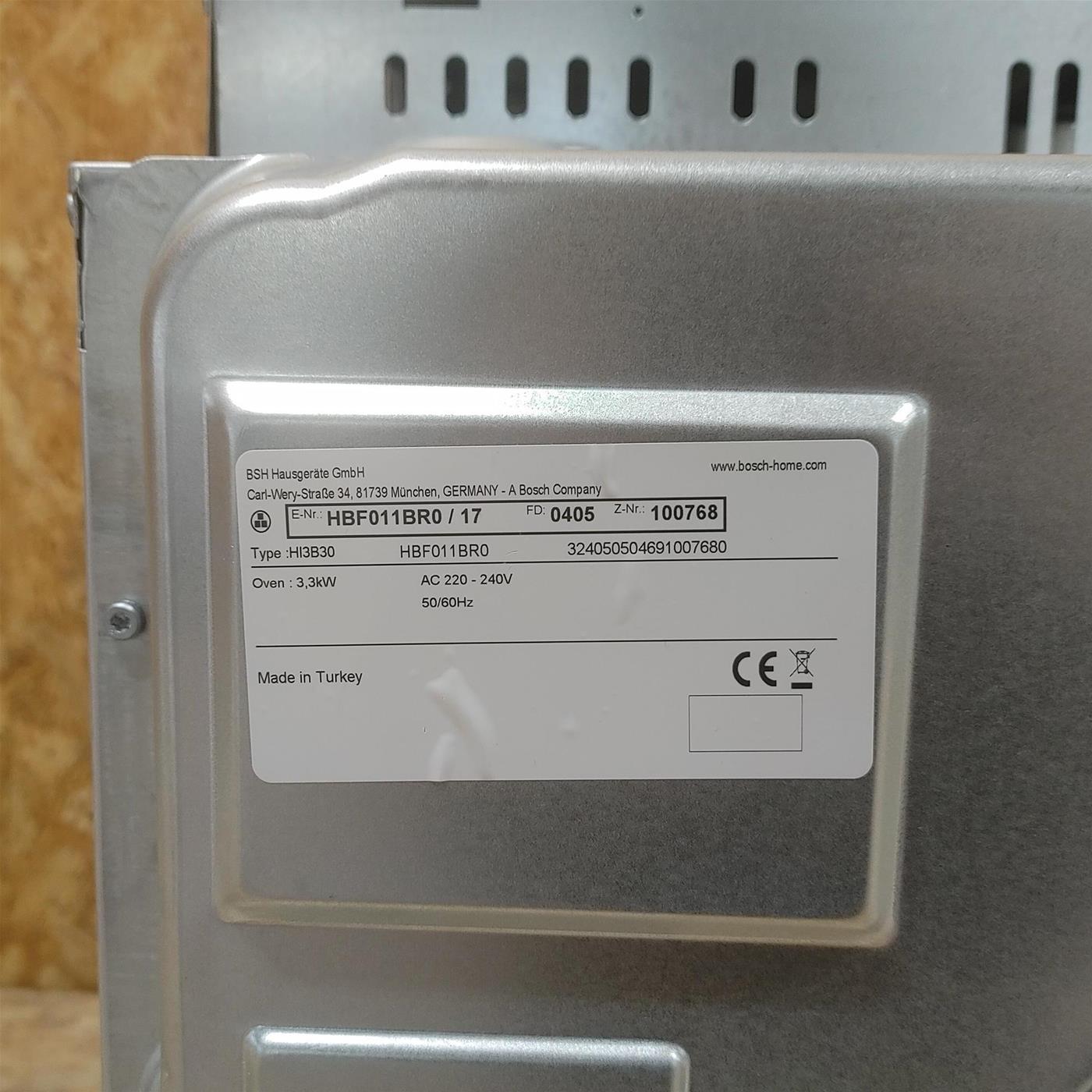 Forno elettrico Bosch Serie 2 HBF011BR0 Multifunzione