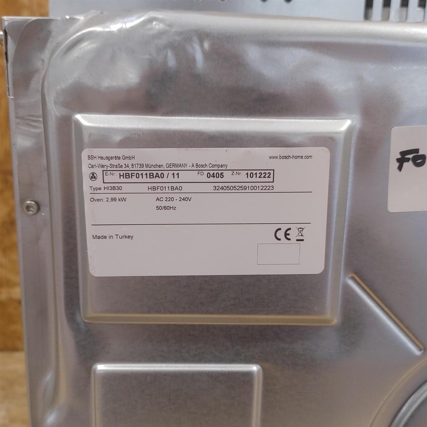 Forno elettrico Bosch Serie 2 HBF011BA0