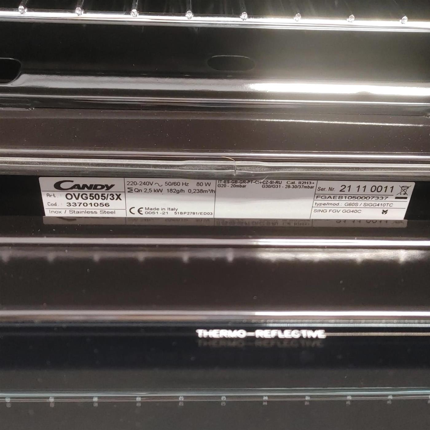 Candy OVG505/3X 54 L A+ Acciaio inox