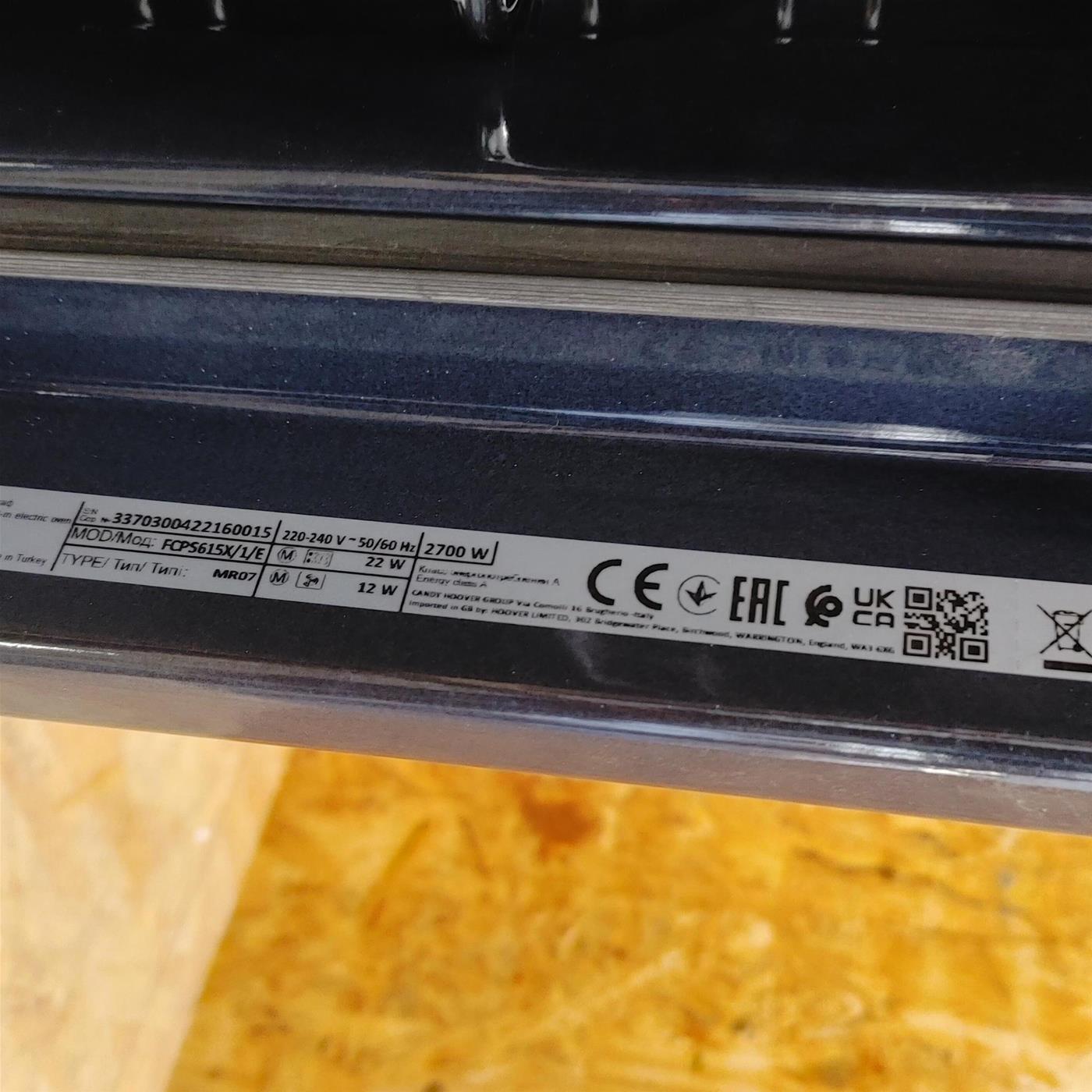 Candy Smart Steam FCPS615X/1/E 70 LA Acciaio inossidabile