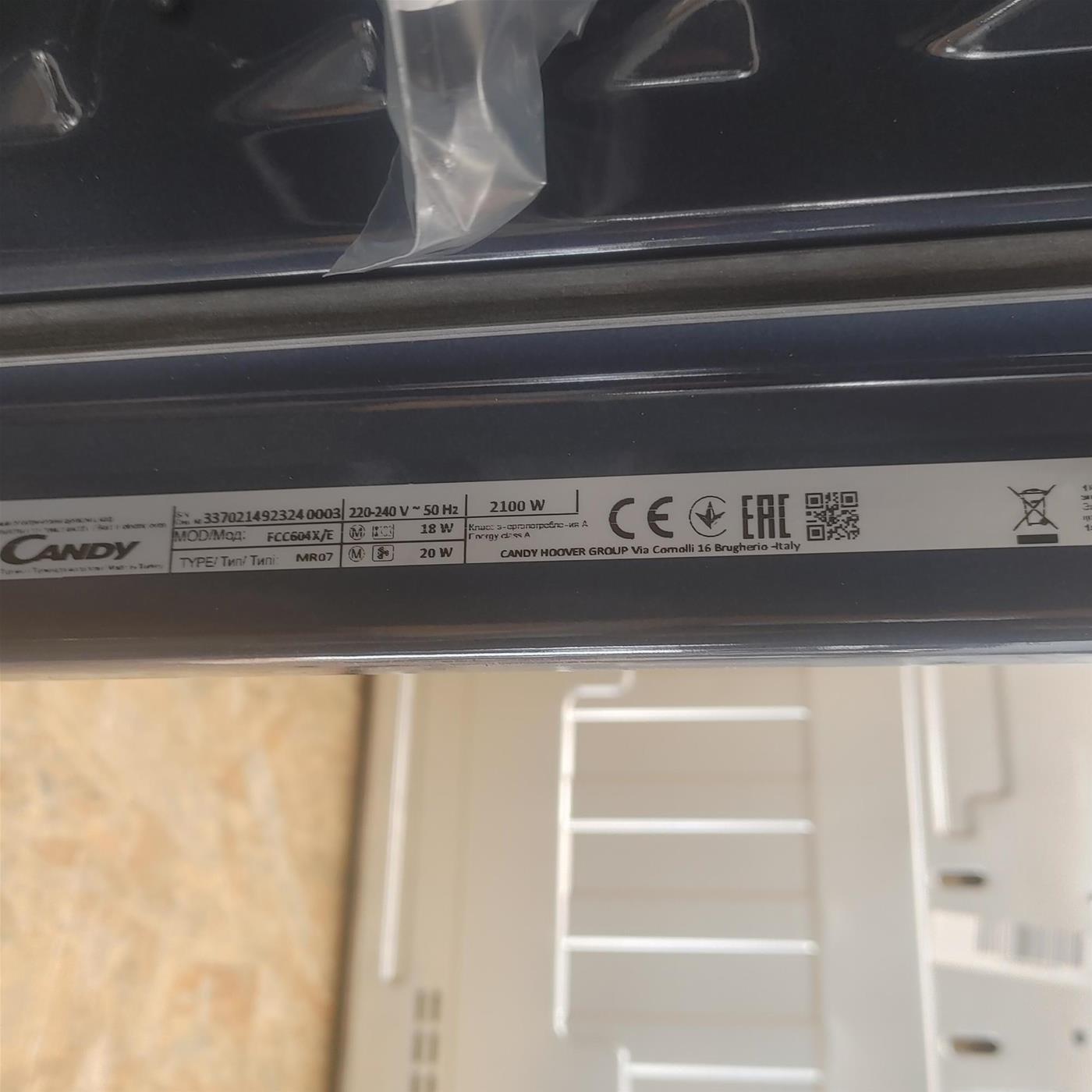 Candy Classic FCC604X/E 65 L A+ Acciaio inossidabile