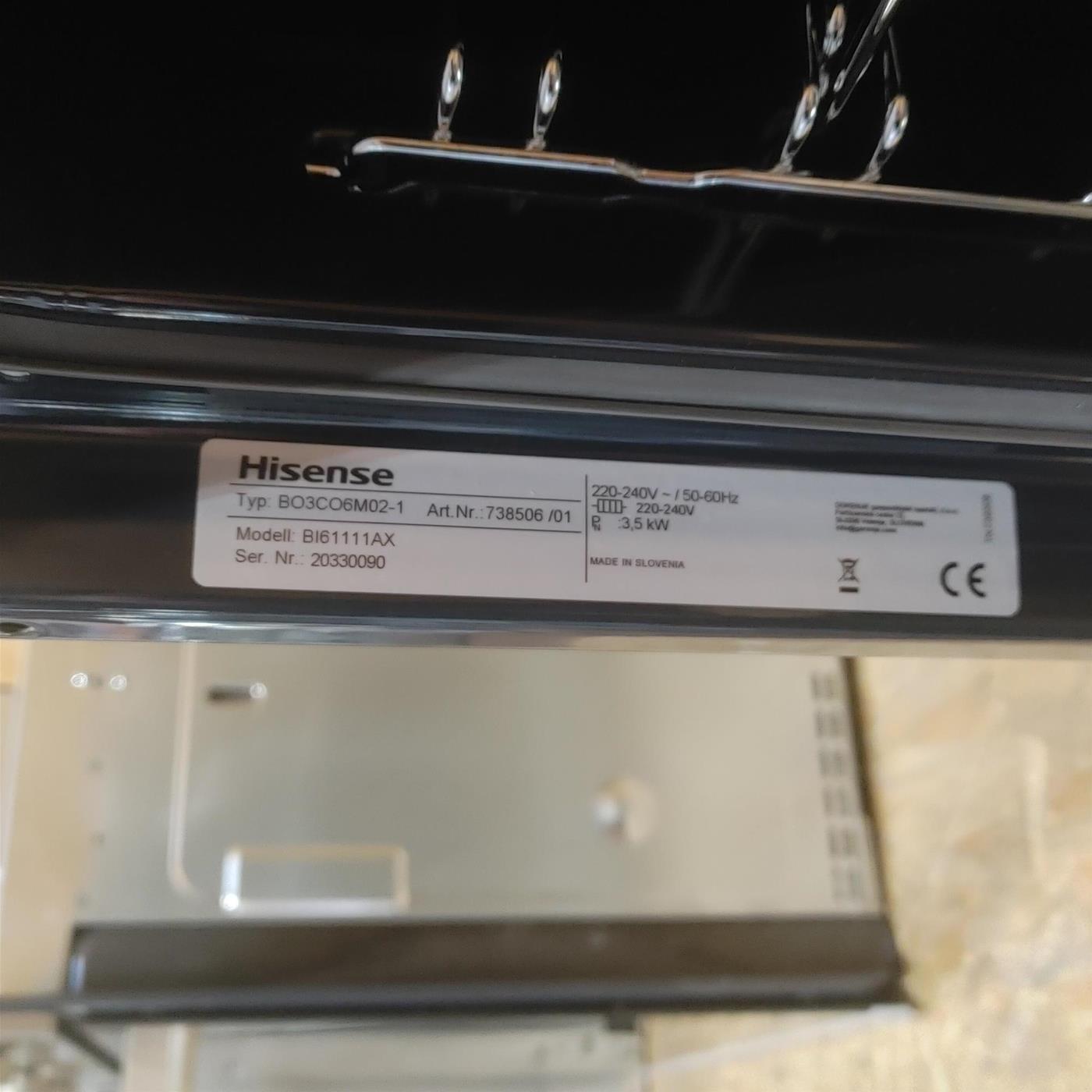 Hisense BI61111AX forno 77 L 3500 W A Nero, Grigio, Acciaio inossidabile