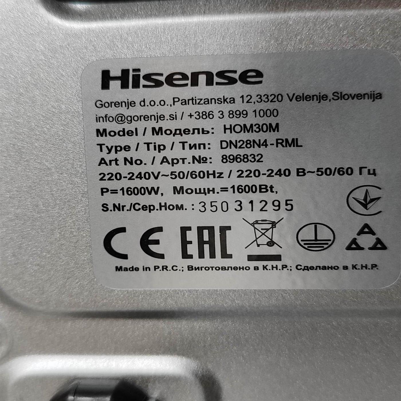 Mini forno Hisense HOM30M 30 L 1600 W