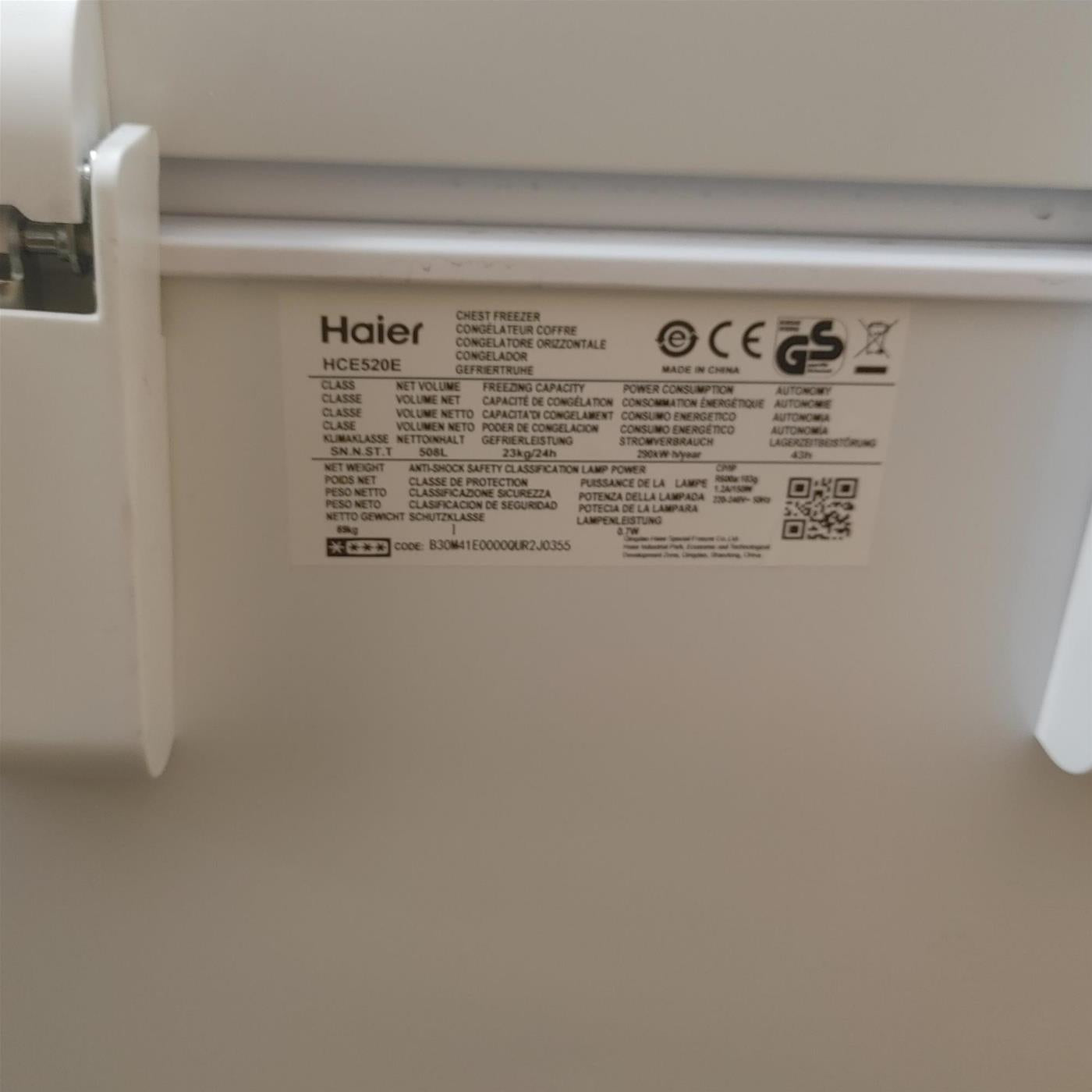 Congelatore a pozzo Haier HCE520E Libera installazione 508 L
