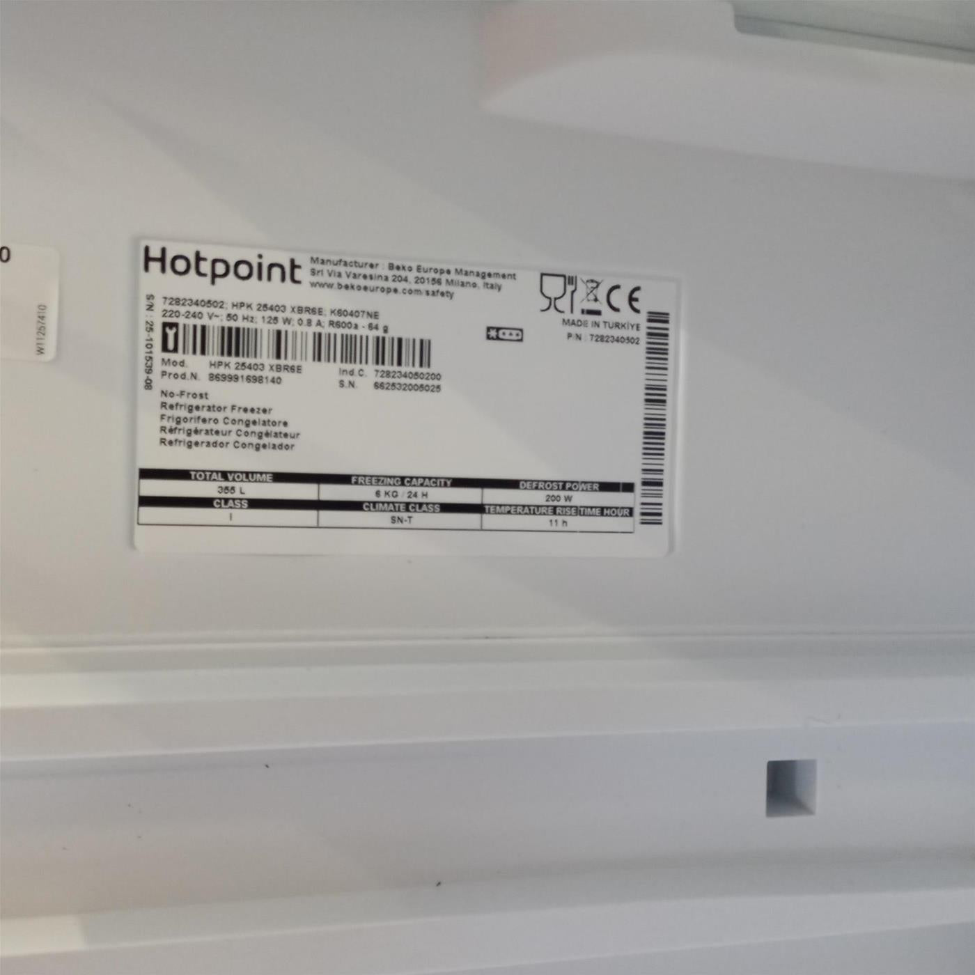 Frigorifero combinato Hotpoint Ariston HPK 25403 XBR6E 355 L