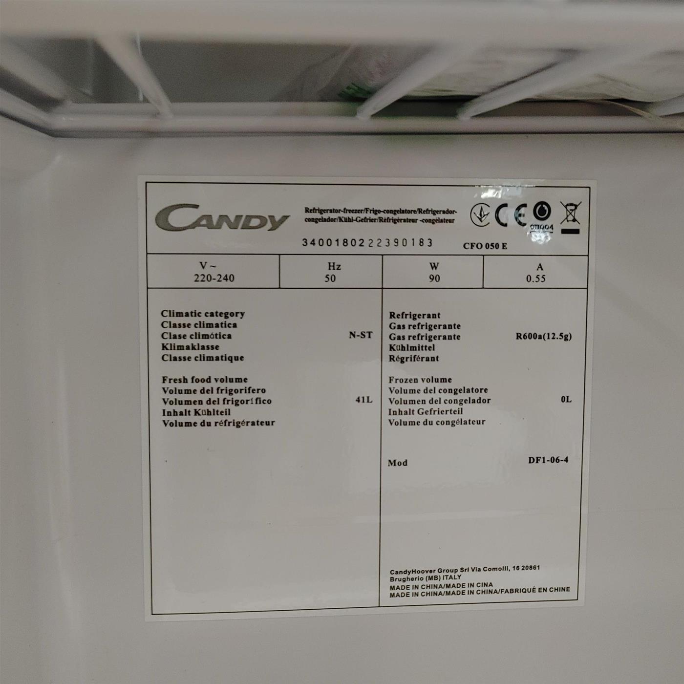 Candy CFO 050 E frigorifero Libera installazione 43 L F Bianco