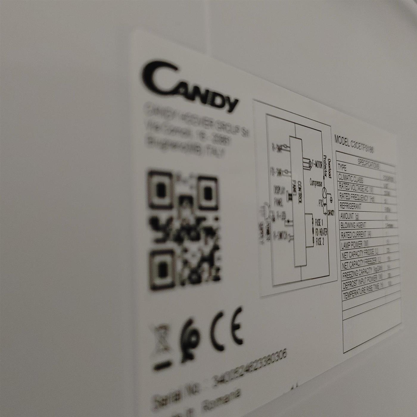 Frigocongelatore Candy Fresco C3CETFW186 Libera Installazione 342 LF Bianco