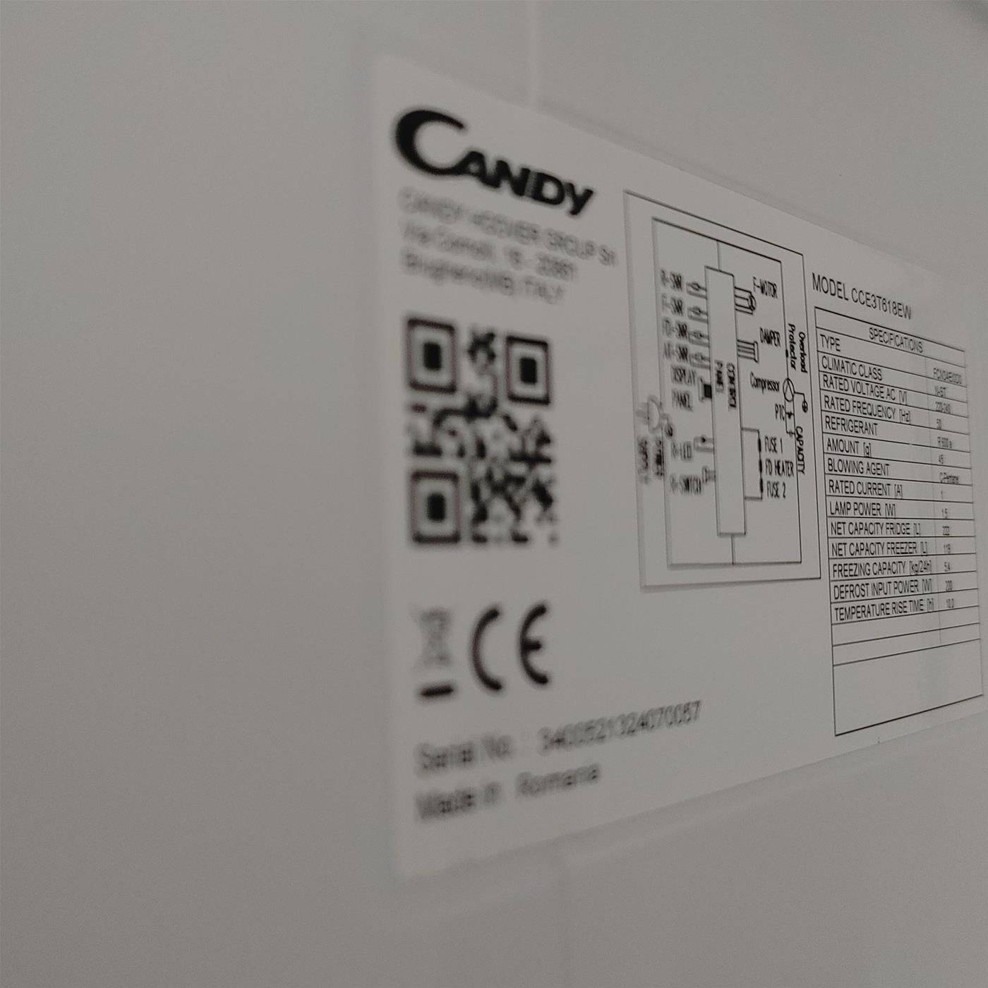 Candy Fresco CCE3T620FW Libera installazione 377 LF Bianco