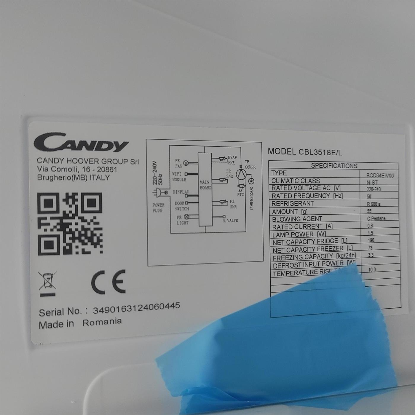 Candy CBL3518E Da incasso 263 L E Bianco