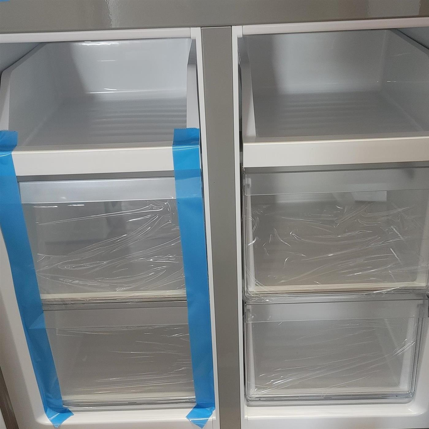 Frigorifero side-by-side Haier Cube 83 Serie 3 HCR3818EWMM Libera installazione 463 LE Platinum, Acciaio inossidabile