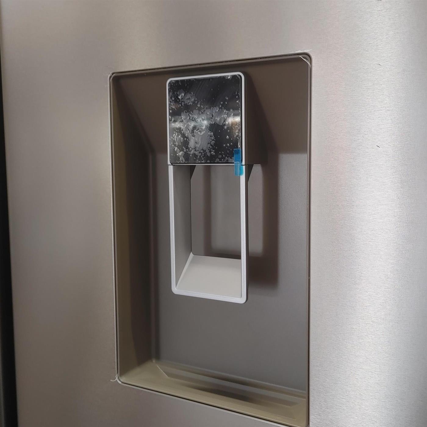 Frigorifero side-by-side Haier Cube 83 Serie 3 HCR3818EWMM Libera installazione 463 LE Platinum, Acciaio inossidabile