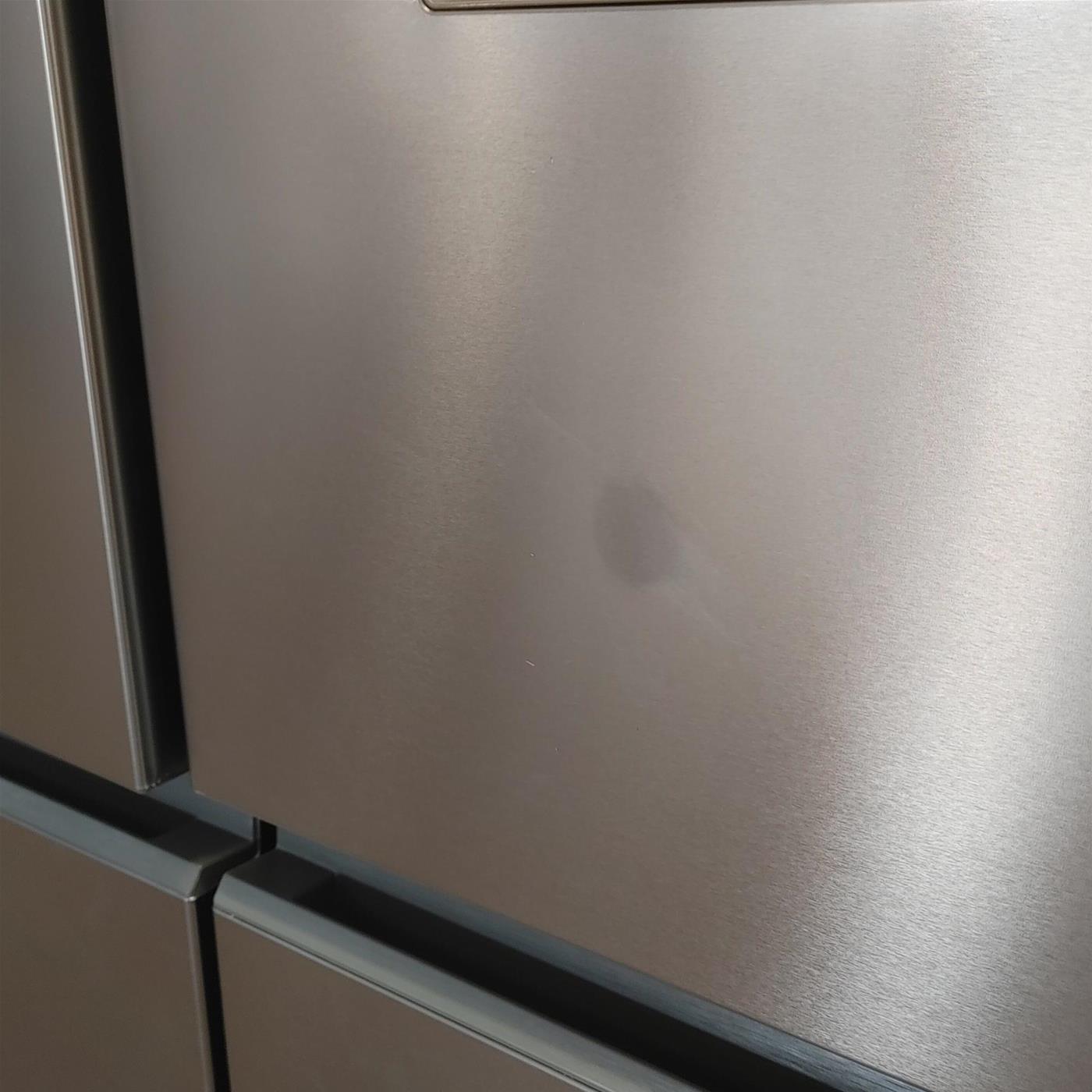 Frigorifero side-by-side Haier Cube 83 Serie 3 HCR3818EWMM Libera installazione 463 LE Platinum, Acciaio inossidabile