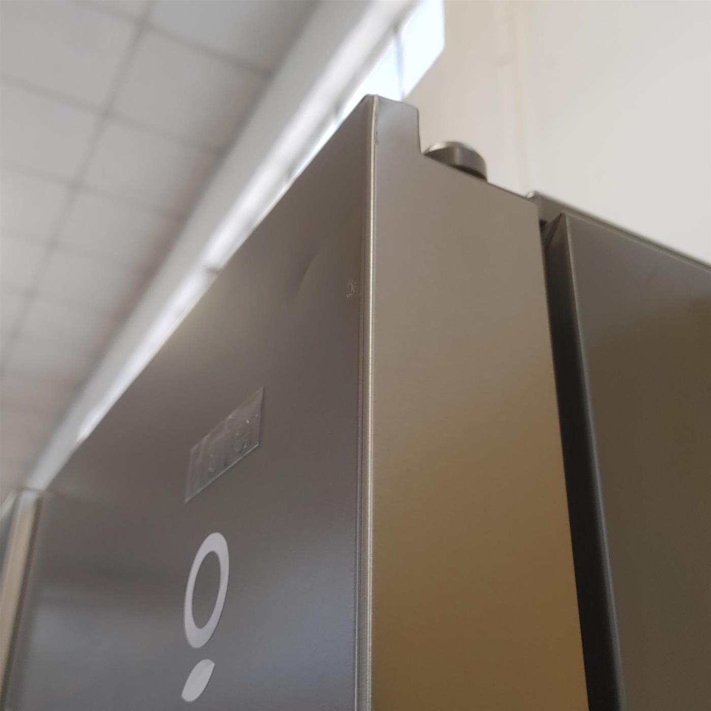 Frigorifero side-by-side Haier Cube 83 Serie 3 HCR3818EWMM Libera installazione 463 LE Platinum, Acciaio inossidabile