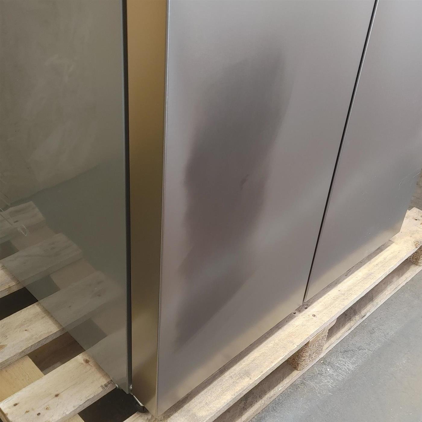 Frigorifero side-by-side Haier Cube 83 Serie 3 HCR3818EWMM Libera installazione 463 LE Platinum, Acciaio inossidabile