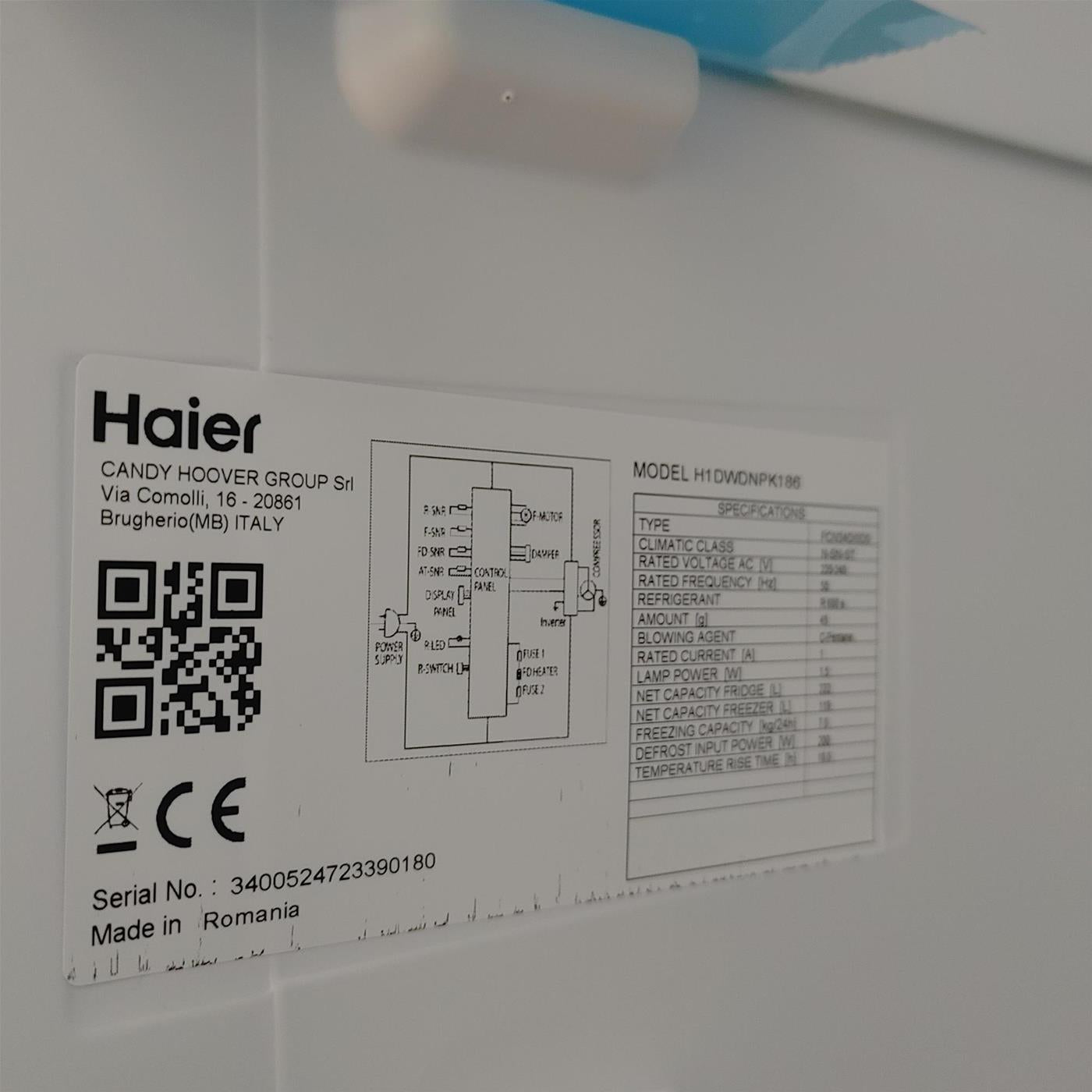Haier 2D 60 Serie 1 H1DWDNPK186 Libera installazione 341 LD Argento