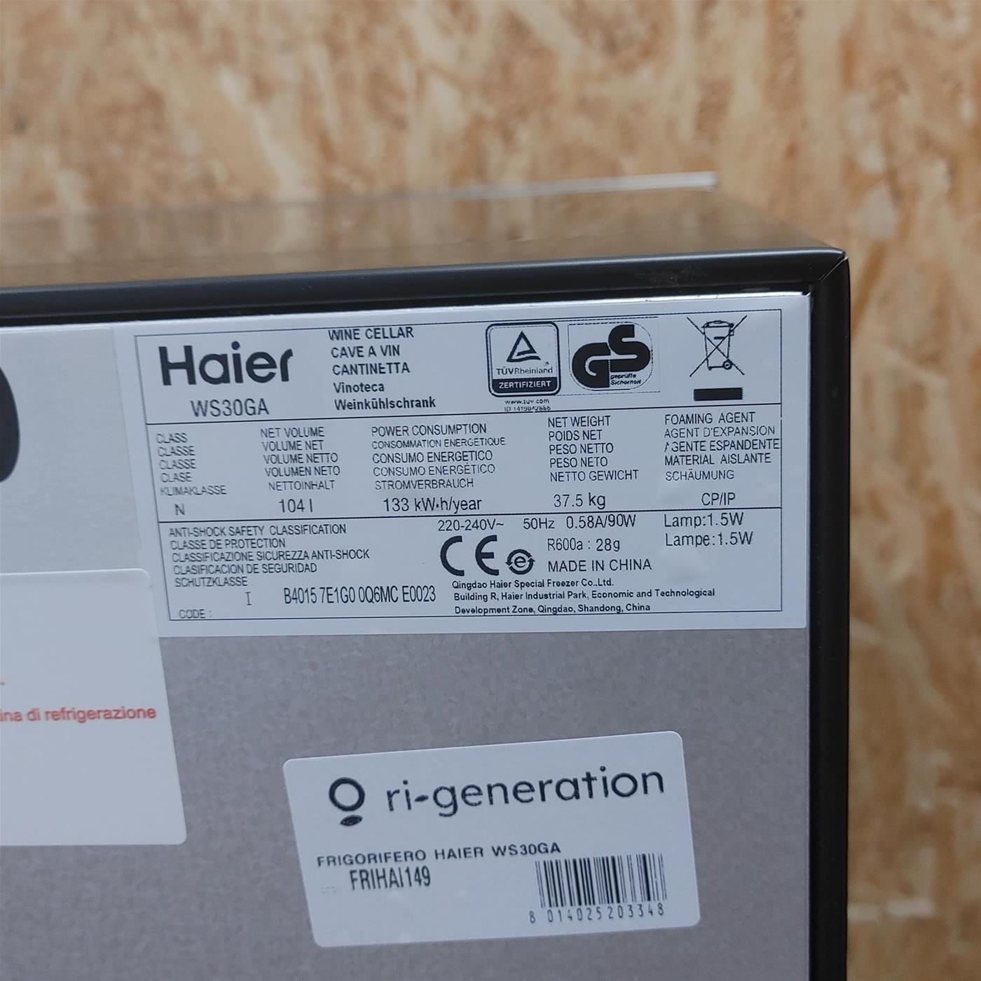 Haier Wine Bank 50 Serie 3 WS30GA Cantinetta