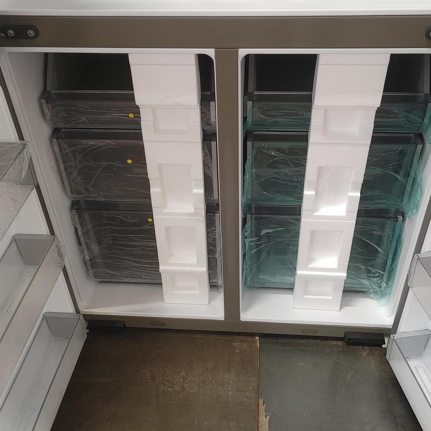 Frigorifero side-by-side Haier HCR7918EIMP Libera installazione 601 LE Platinum, Acciaio inossidabile