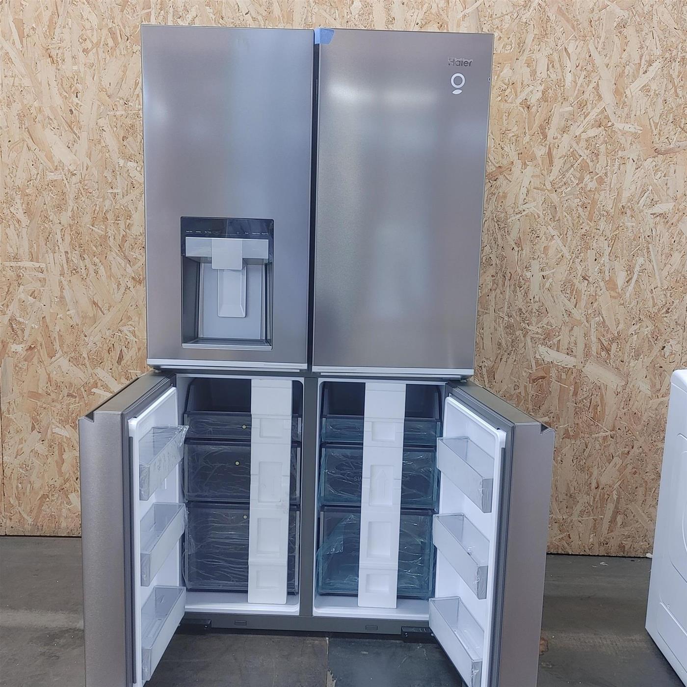 Frigorifero side-by-side Haier HCR7918EIMP Libera installazione 601 LE Platinum, Acciaio inossidabile